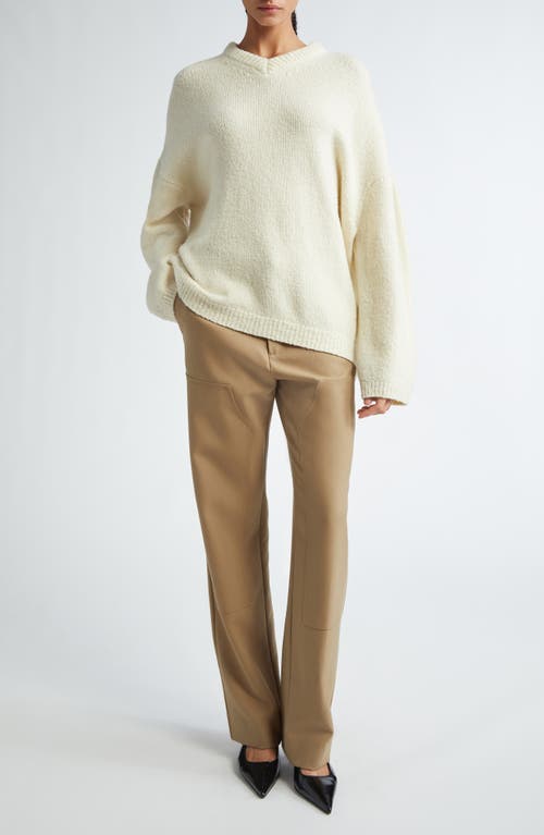 Bite Studios Worker Wool Twill Trousers In Beachwood