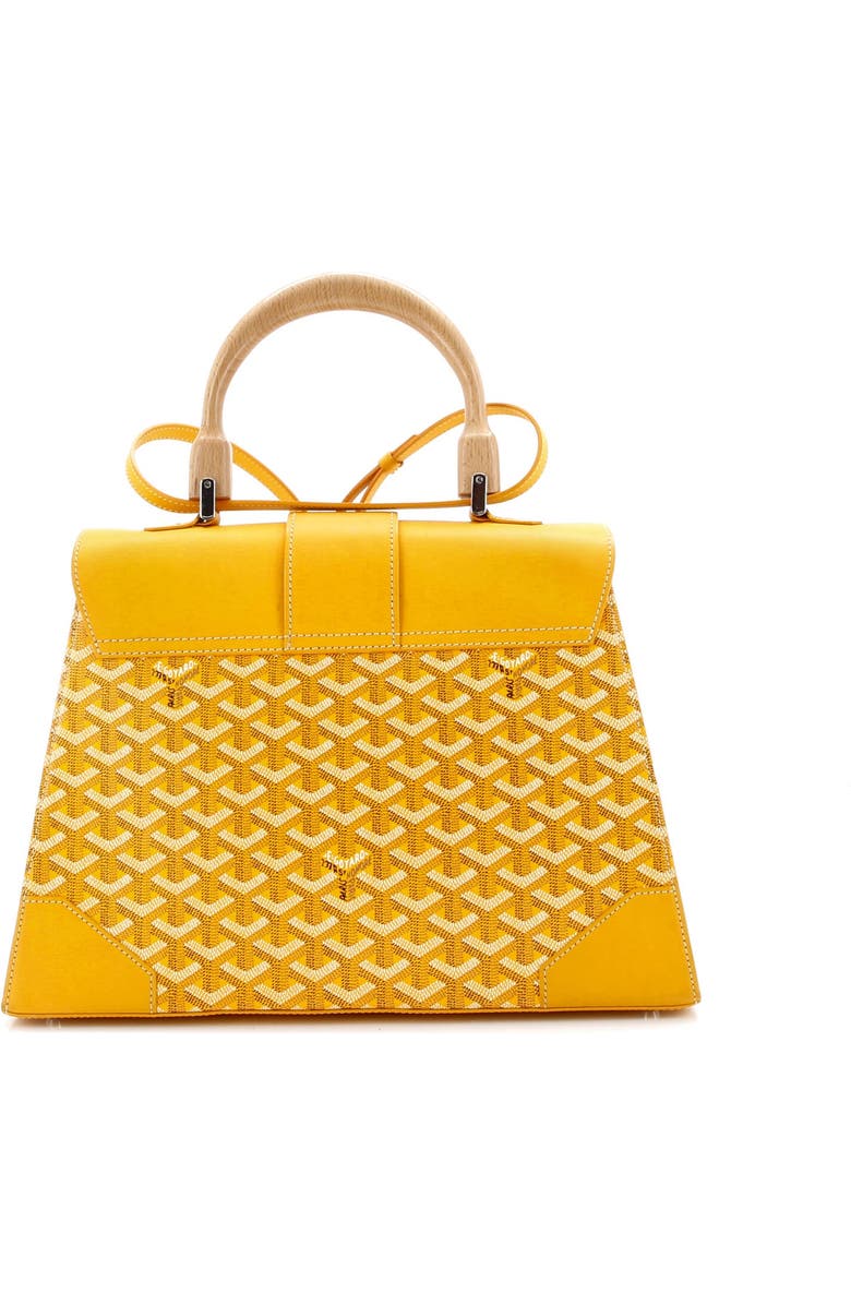 Pre-Owned Goyard Saigon Top Handle Bag Coated Canvas with Leather MM, Alternate, color, Yellow