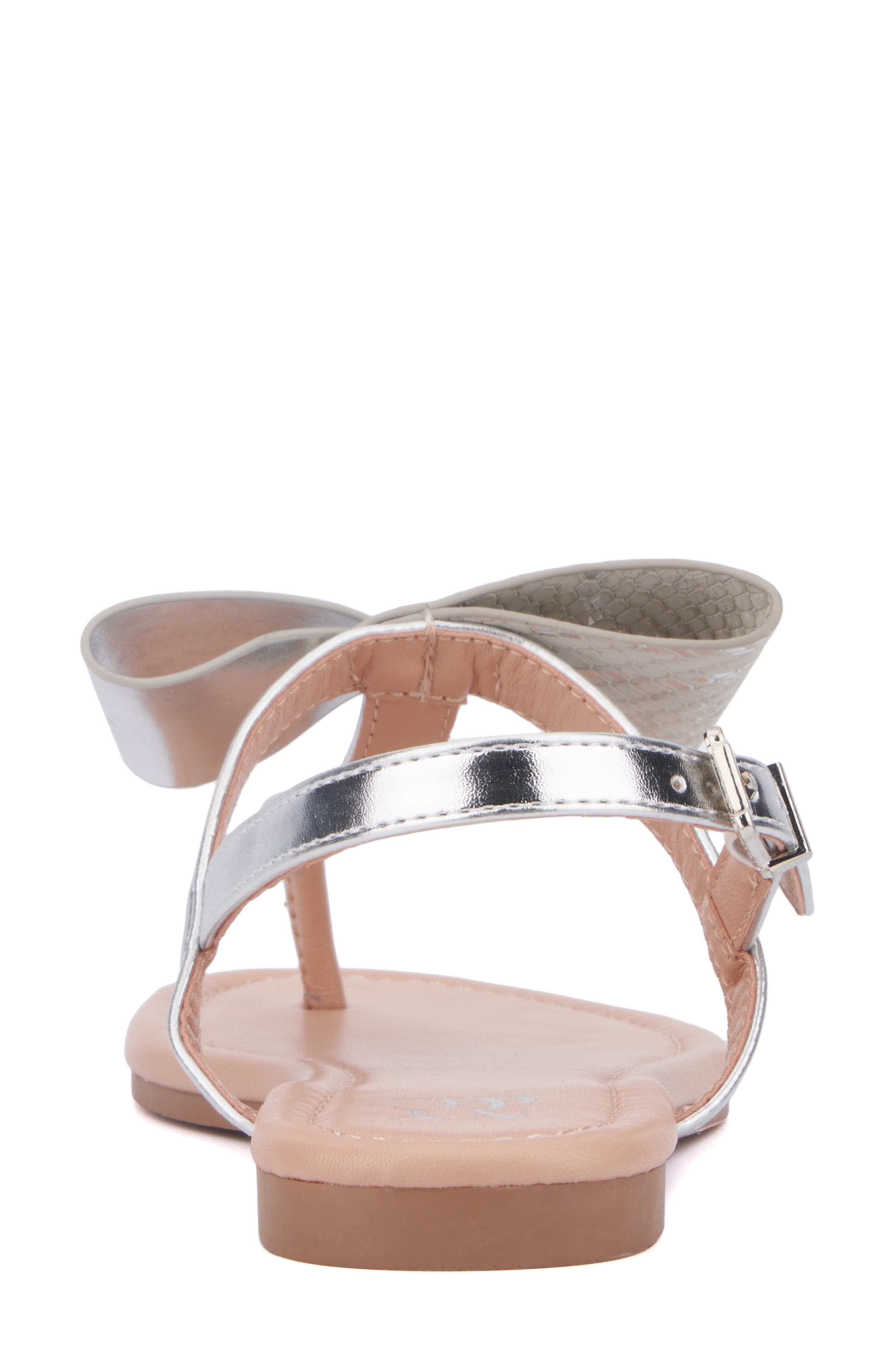NEW YORK AND COMPANY Abril Thong Sandal, Alternate, color, Silver Combo