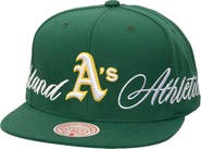 Mitchell & Ness Men's Mitchell & Ness Green Oakland Athletics Just Don x MLB Lux Script Snapback Hat