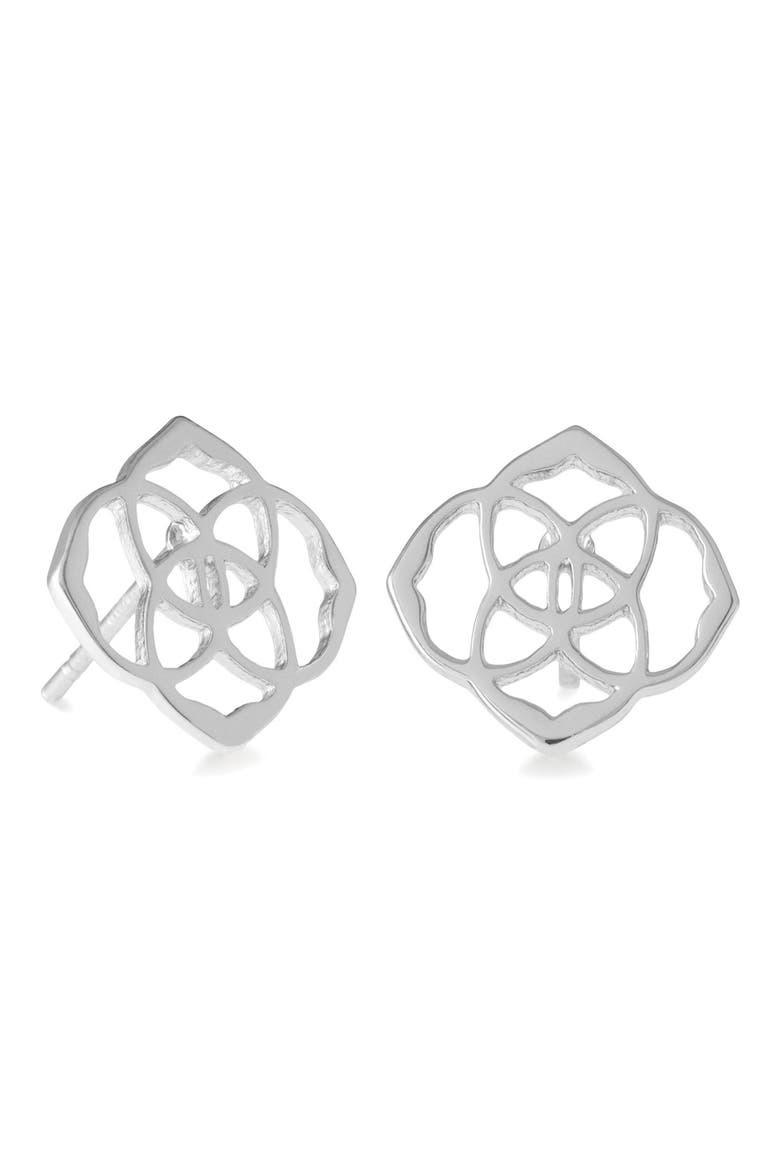 'Dira' Stud Earrings, Main, color, SILVER