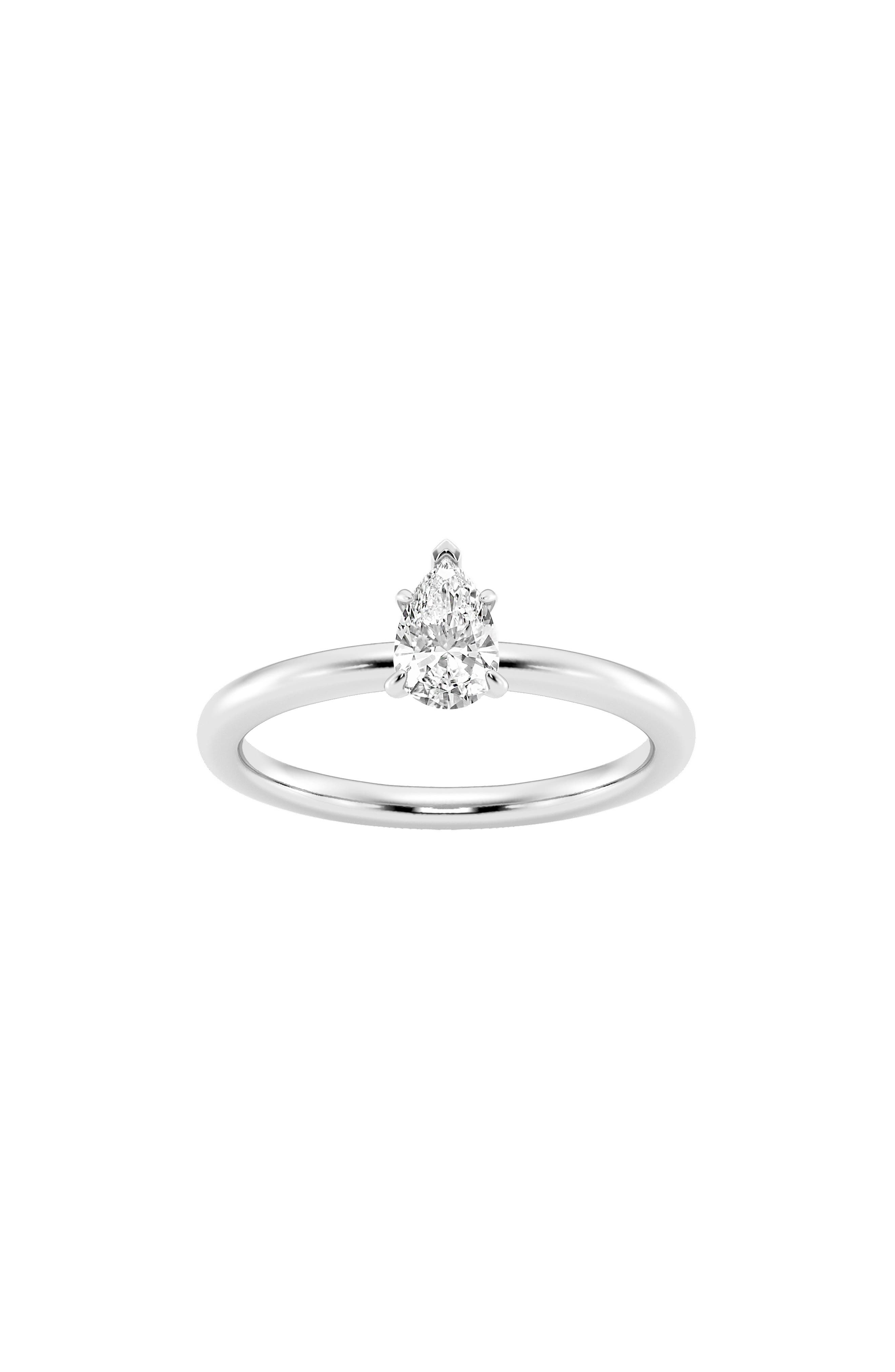 Badgley Mischka Collection Pear Cut Lab Created Diamond Engagement Ring - 0.50 ctw
