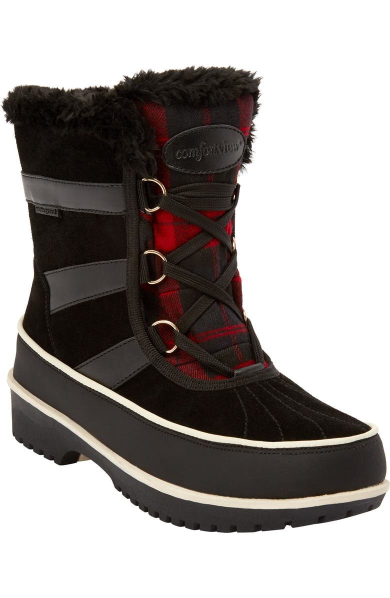 Comfortview The Brienne Waterproof Boot, Main, color, Black