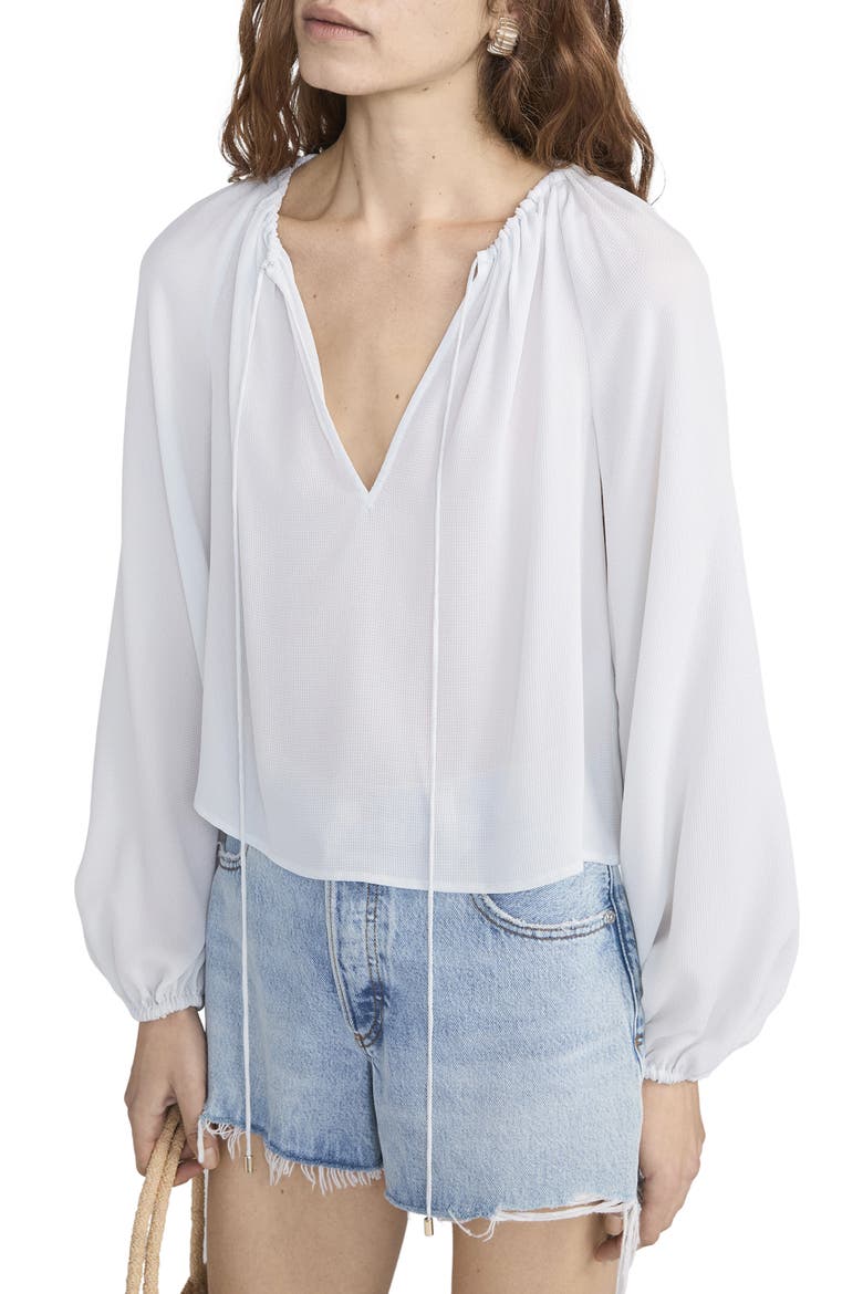 The Silk Balloon Top, Alternate, color, ICE BLUE