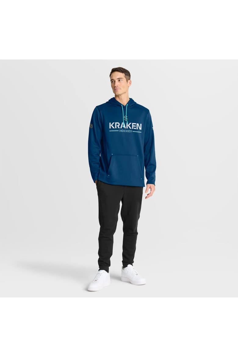 Men's Fanatics Deep Sea Blue Seattle Kraken Authentic Pro Rink Hoodie, Alternate, color, Blue
