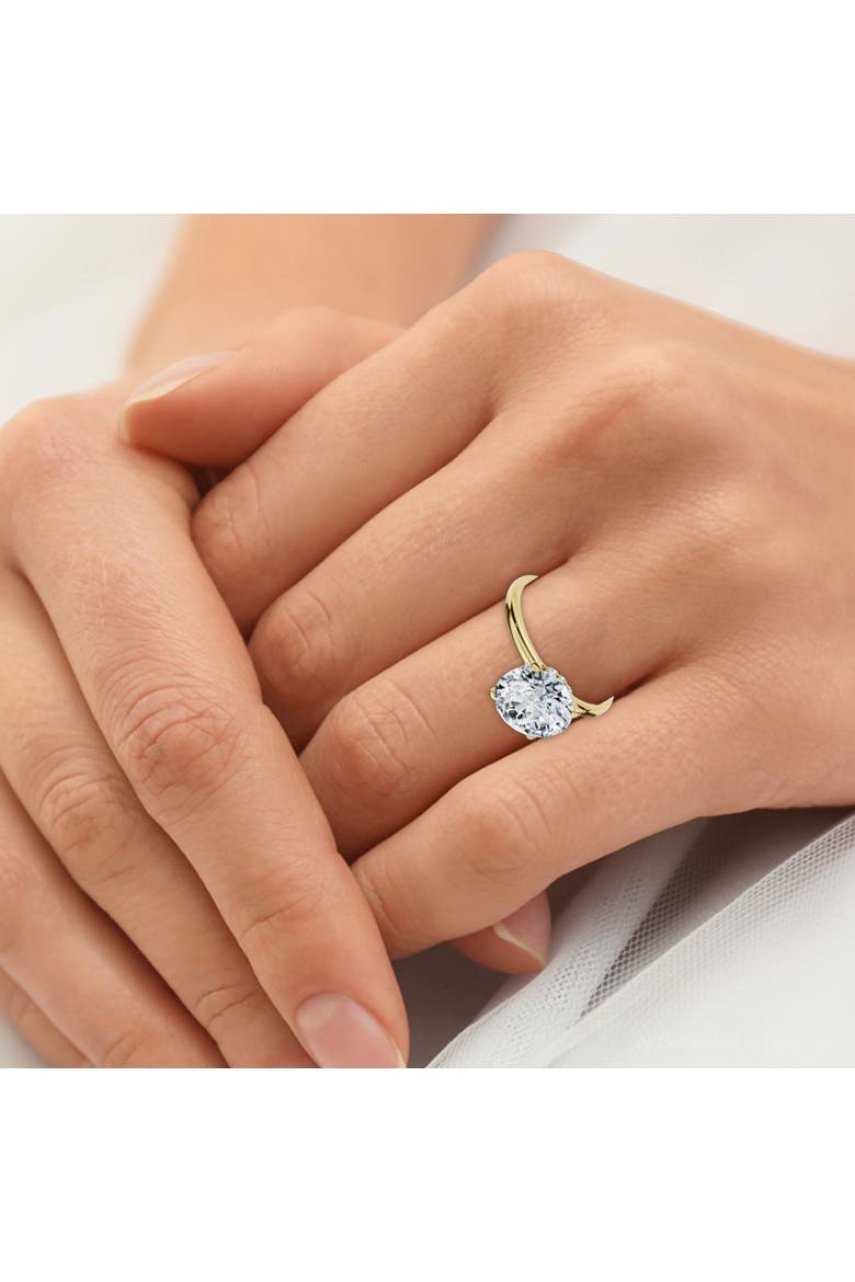Certified 1Ct Hidden Halo Diamond Engagement Ring 14k Gold Lab Grown, Alternate, color, 14k Yellow Gold