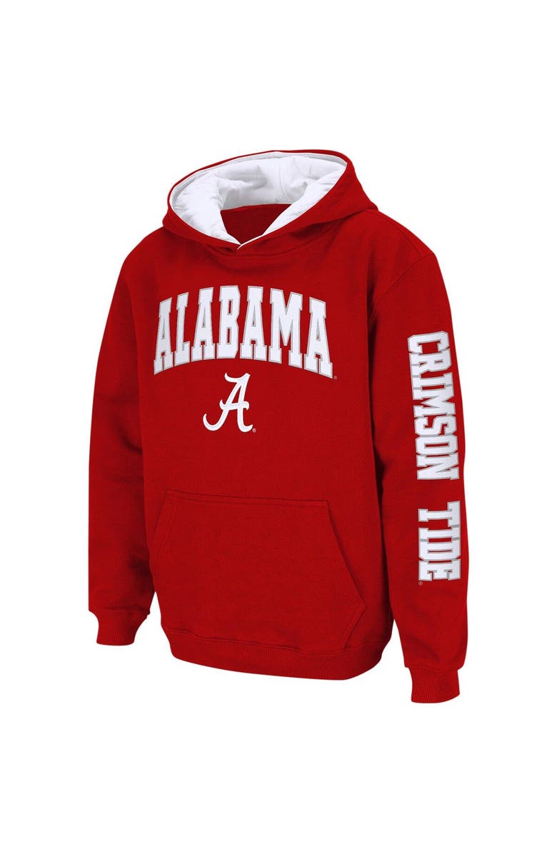 COLOSSEUM Youth Colosseum Crimson Alabama Crimson Tide 2-Hit Team Pullover Hoodie, Alternate, color, Crimson