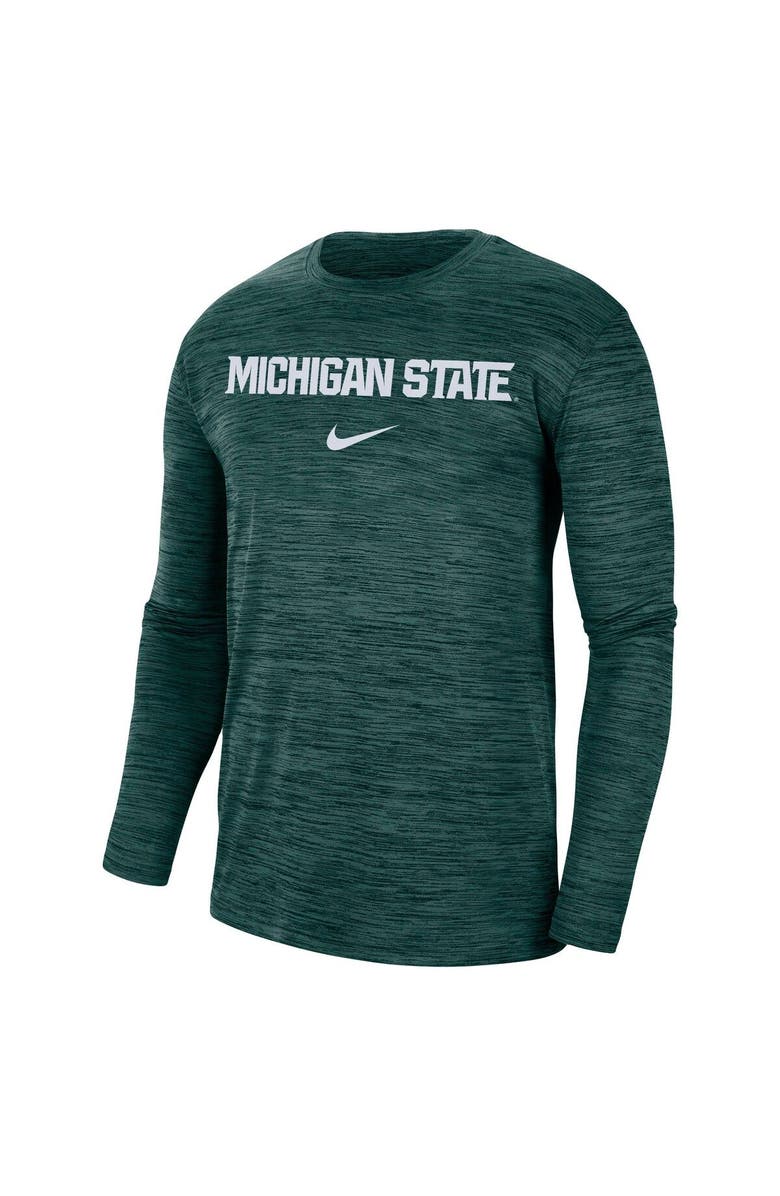 Nike Men's Nike Green Michigan State Spartans Team Velocity Performance Long Sleeve T-Shirt, Alternate, color, Green