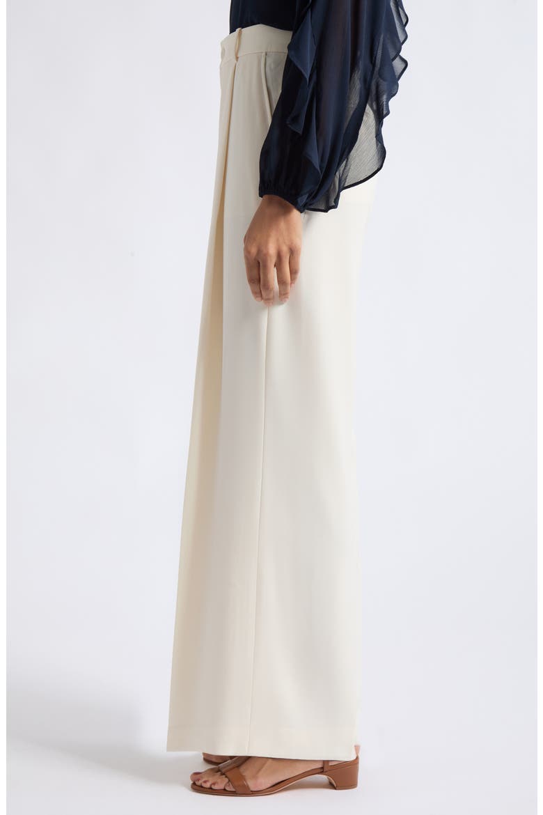 High Waist Georgette Wide Leg Pants, Alternate, color, WINTER CREAM IVORY