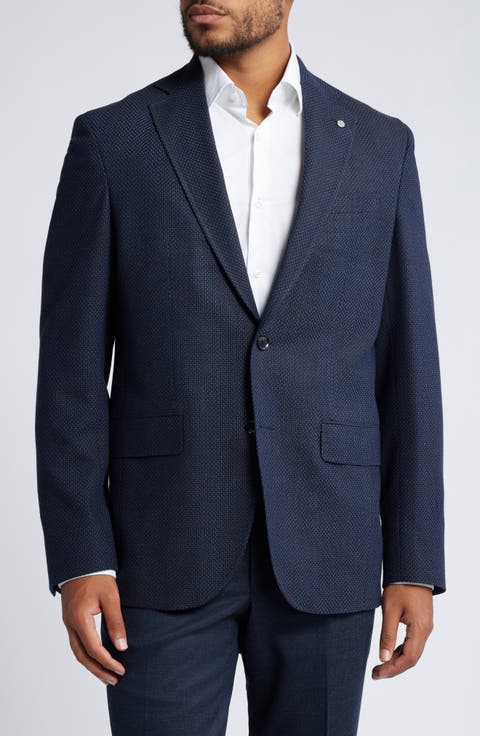 Karl Slim Fit Soft Construction Textured Sport Coat