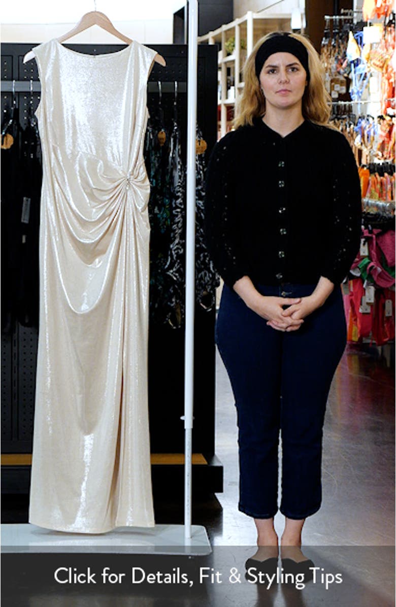 Metallic Sleeveless Gown, sales video thumbnail