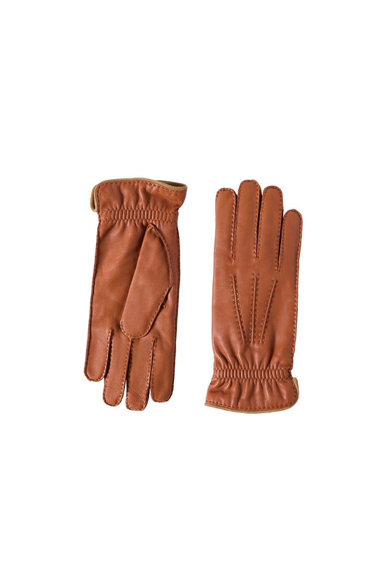 Nappa leather gloves with cashmere knit lining, Alternate, color, Brown