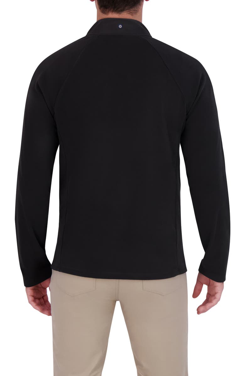 Ben Sherman Microfleece Quarter Zip Golf Sweatshirt, Alternate, color, Black