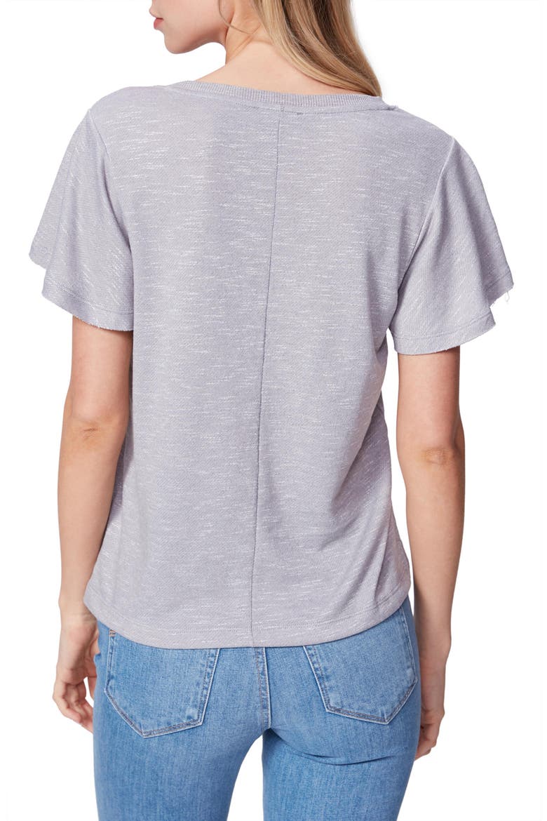 Rochel Ruffle Sleeve T-Shirt, Alternate, color, BRT HTR GR