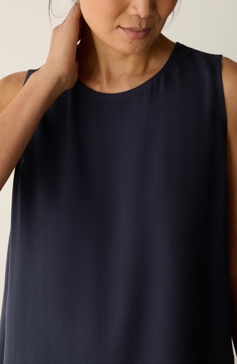 Eileen Fisher Textured Sleeveless Silk Shell, Alternate, color, 
