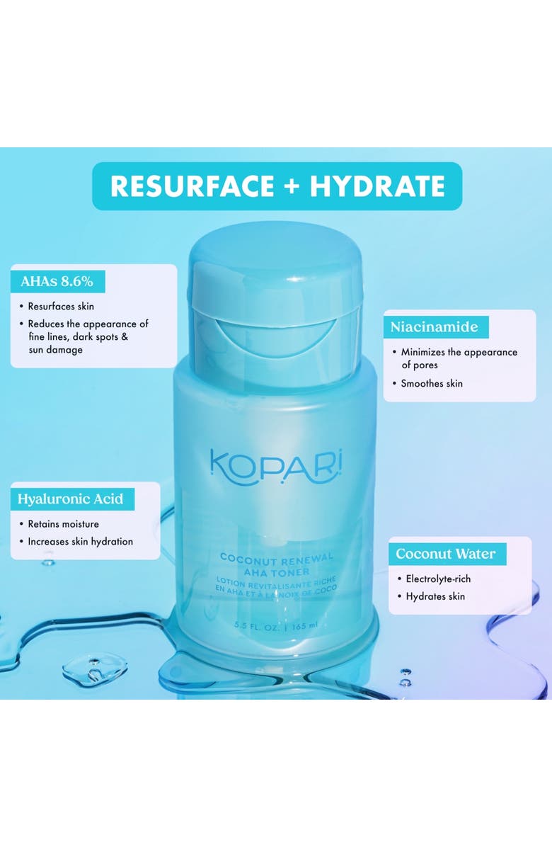 Kopari Coconut Renewal AHA Toner, Alternate, color, 