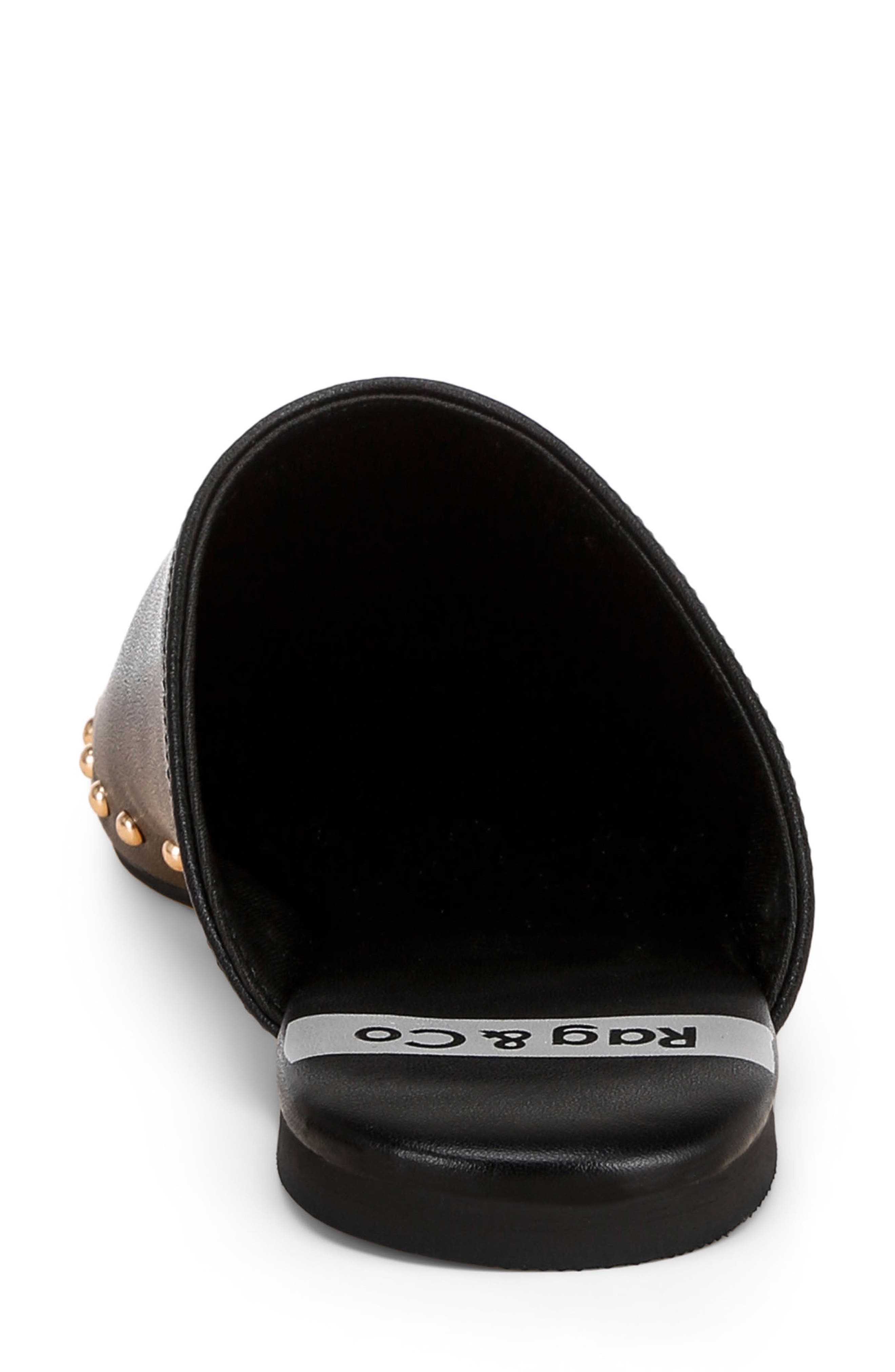Mackey Studded Leather Mule, Alternate, color, BLACK