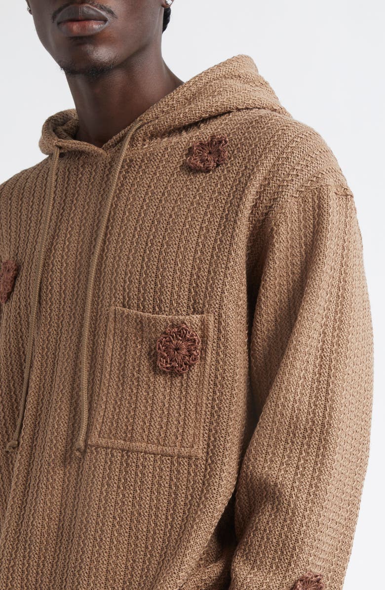 SONG FOR THE MUTE Daisy Raw Patch Pocket Hoodie, Alternate, color,