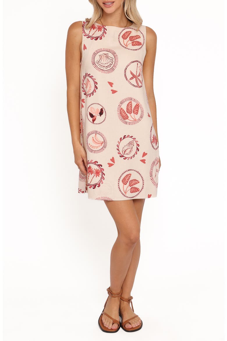 Cliona Sleeveless Shift Minidress, Main, color, VACAY PRINT