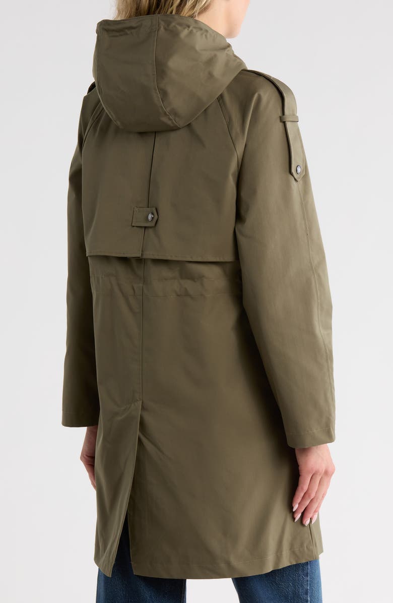 Sam Edelman Hooded Rain Anorak, Alternate, color, Loden
