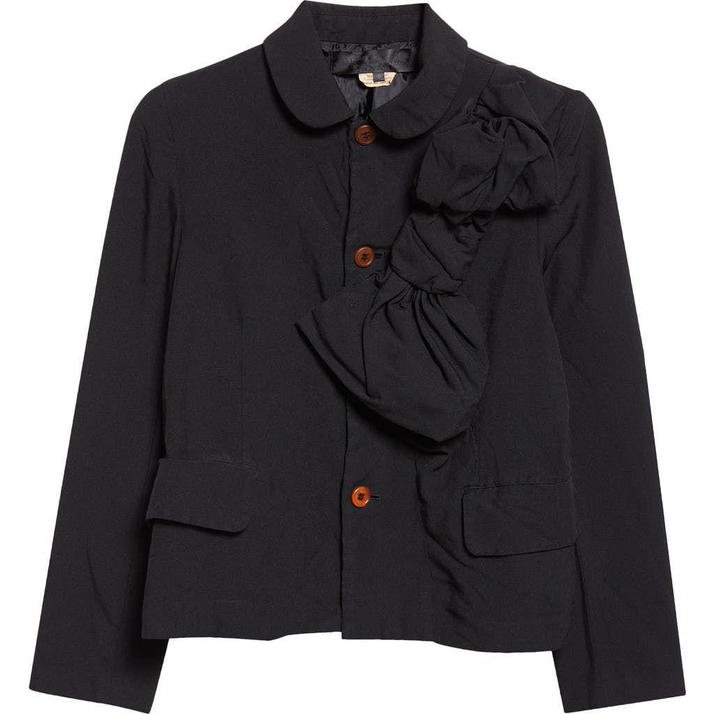 Comme Des Garçons Garment Dyed Oxford Cloth Jacket In Black