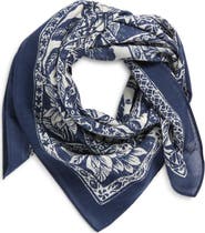 Faherty Botanical Block Square Scarf