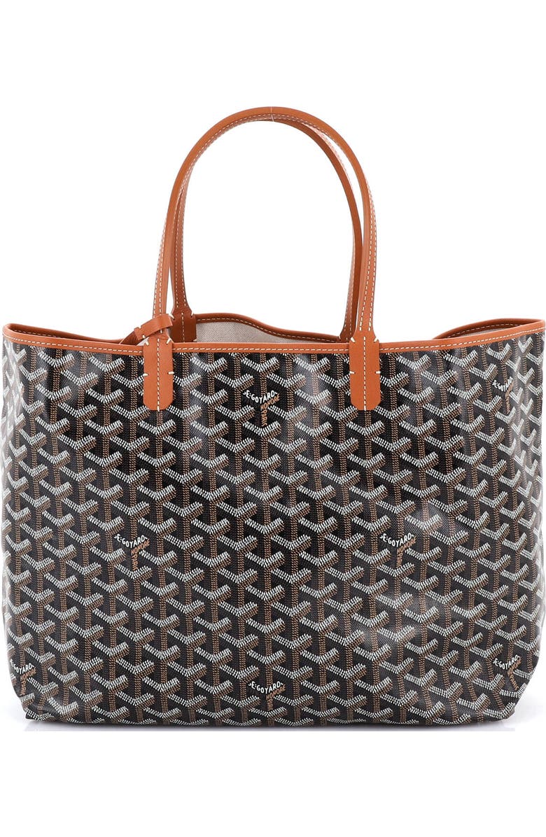 Pre-Owned Goyard Saint Louis Tote Coated Canvas PM, Main, color, Black