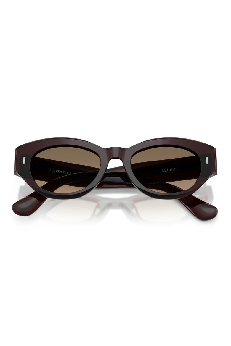 50mm Lerrue Polarized Oval Sunglasses, Alternate, color, DARK SIENNA / SANDSTONE