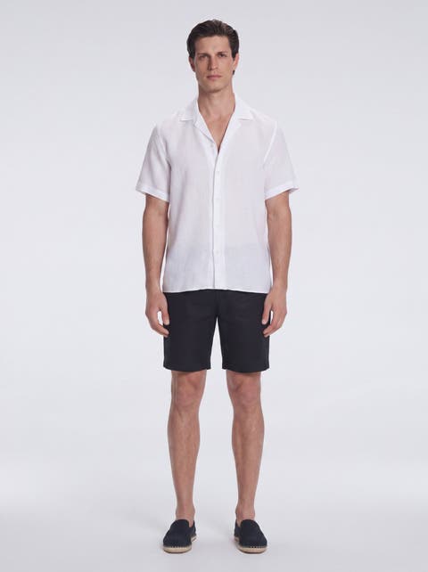 Romeo Linen Shirt with Camp Collar