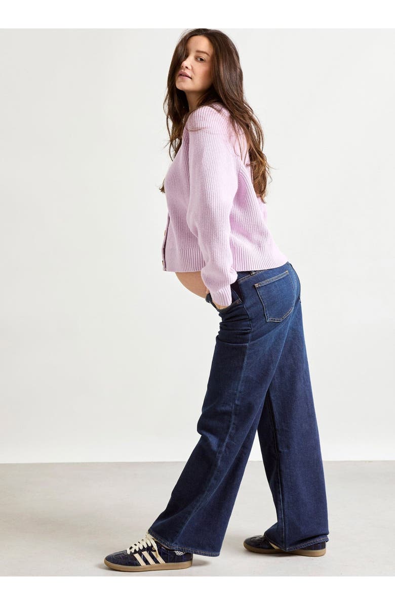 HATCH The Relaxed Wide Leg Maternity Jean, Main, color, Classic Rinse