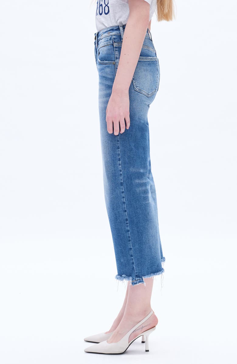 Bayeas Mary High Waist Fray Hem Crop Straight Leg Jeans, Alternate, color, Virgo