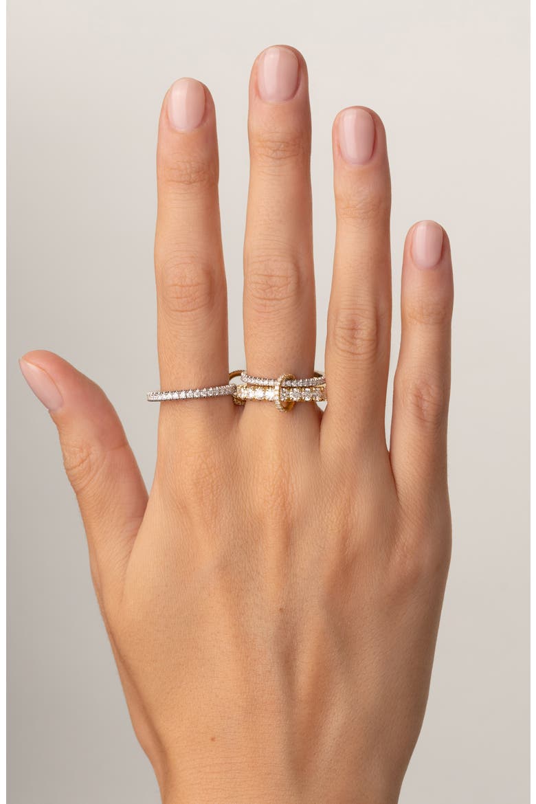 Junia Diamond Pavé Linked Stack Ring, Alternate, color, YELLOW GOLD
