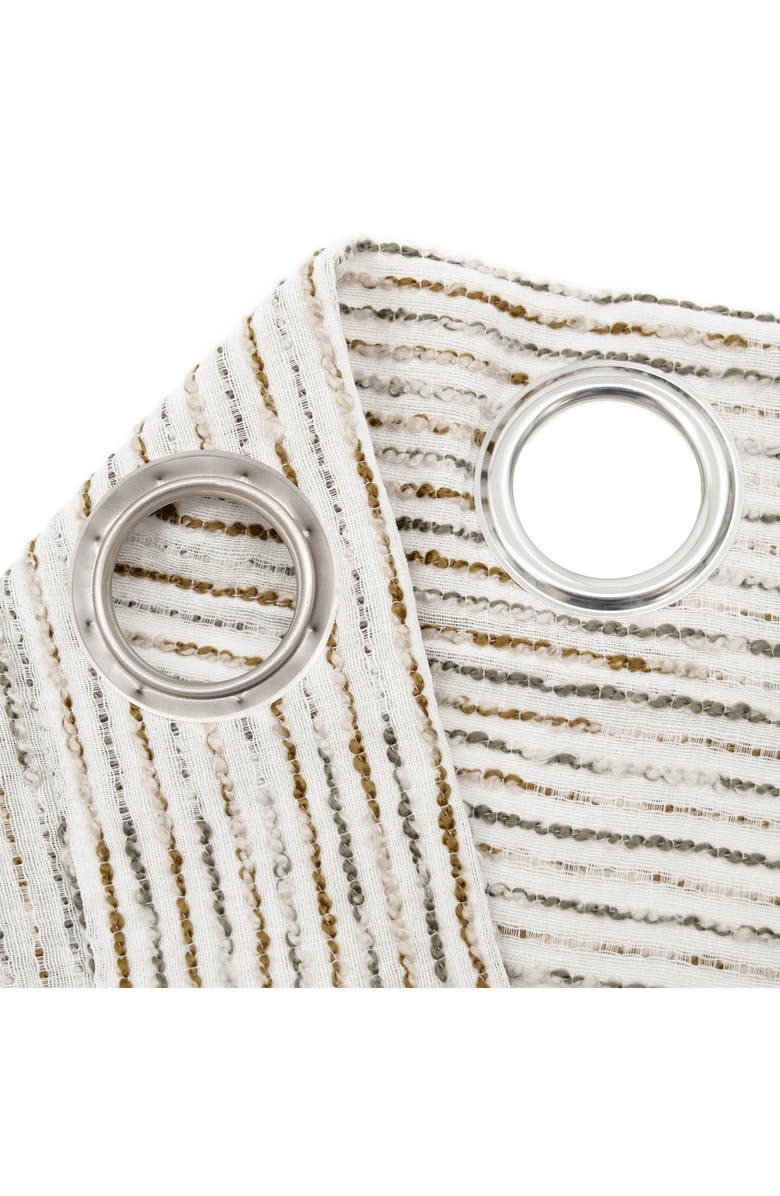 DAINTY HOME Set of 2 Print Sheer Curtain Panels, Alternate, color, Apricot