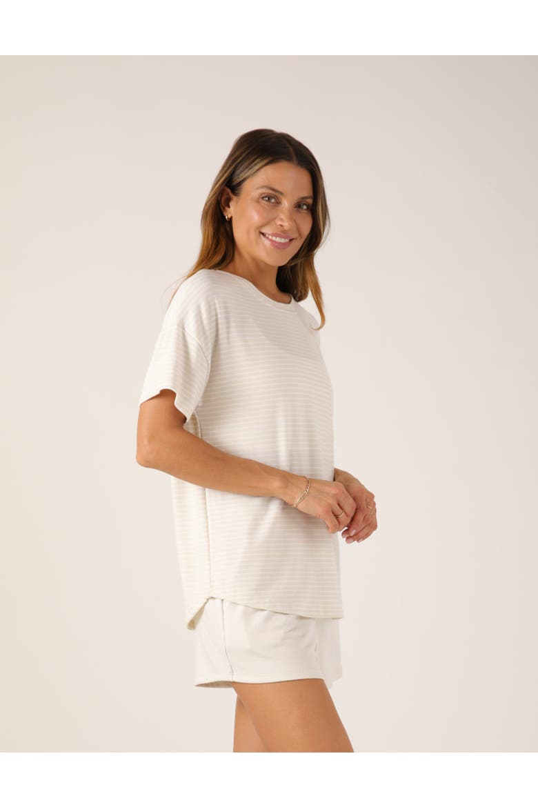 Lazy Haven Tee, Alternate, color, Oatmilk/White Stripe