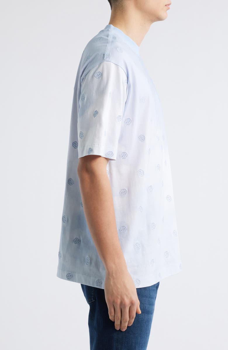 BOSS Tames Logo Embroidered T-Shirt, Alternate, color, Light Blue