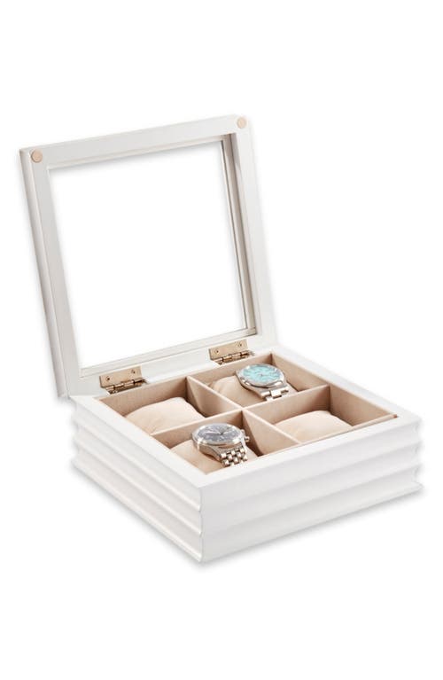 Bey-berk Bash Wooden Watch Case In White