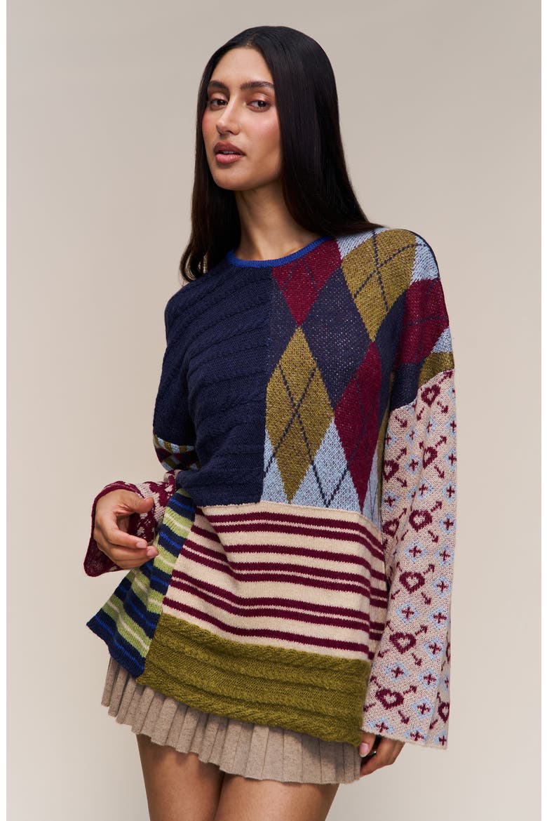 Zuri Sweater, Alternate, color, Blue Multi