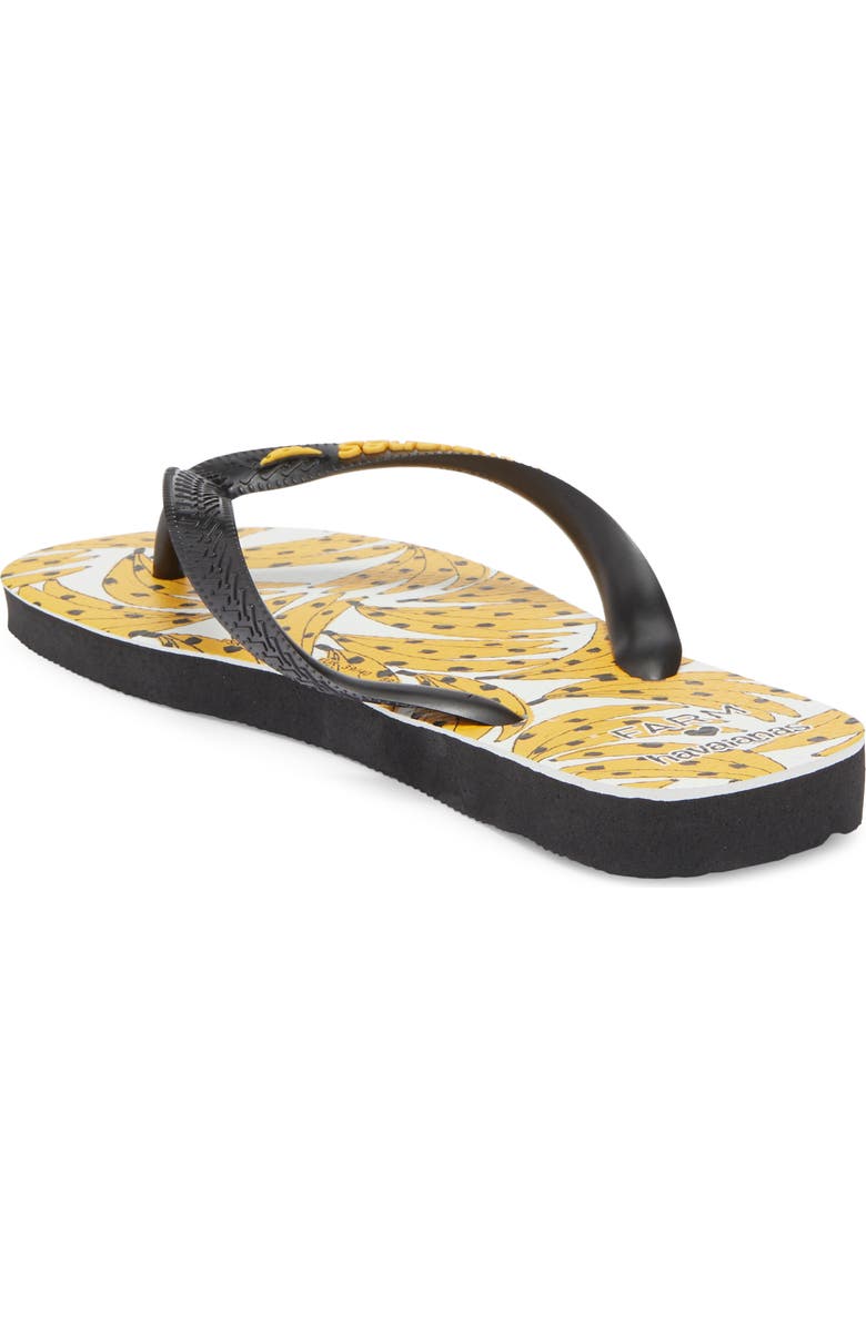Havaianas x Farm Rio Bananica Flip Flop, Alternate, color, Black