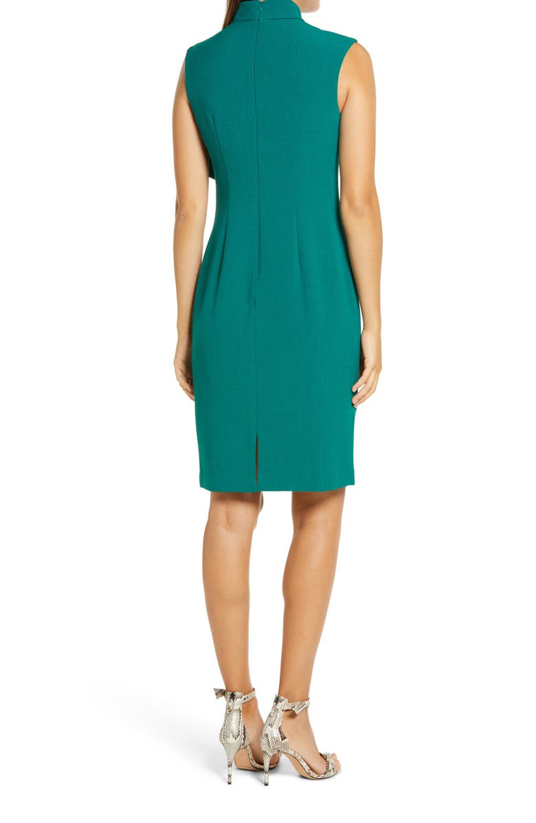 Harper Rose Jabot Neck Sleeveless Sheath Dress, Alternate, color,