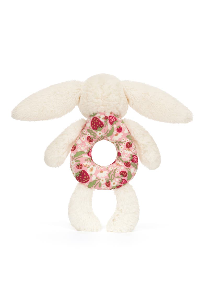 Blossom Cream Bunny 'Berry' 7-Inch Ring Rattle, Alternate, color, MULTI