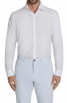 Jack Victor Clandeboye Contemporary Fit Solid Linen & Cotton Button-Up Shirt