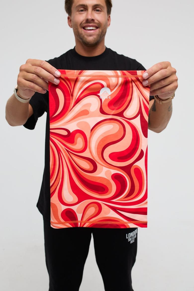 Neckwarmer - Shagadelic Baby!, Alternate, color, Red and pink swirls