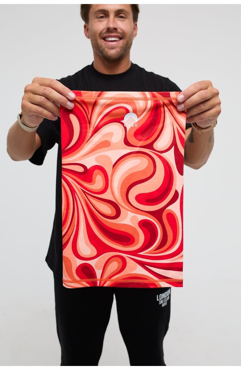 OOSC Neckwarmer - Shagadelic Baby!, Alternate, color, Red And Pink Swirls