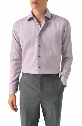 Slim Fit Houndstooth Button-Up Shirt