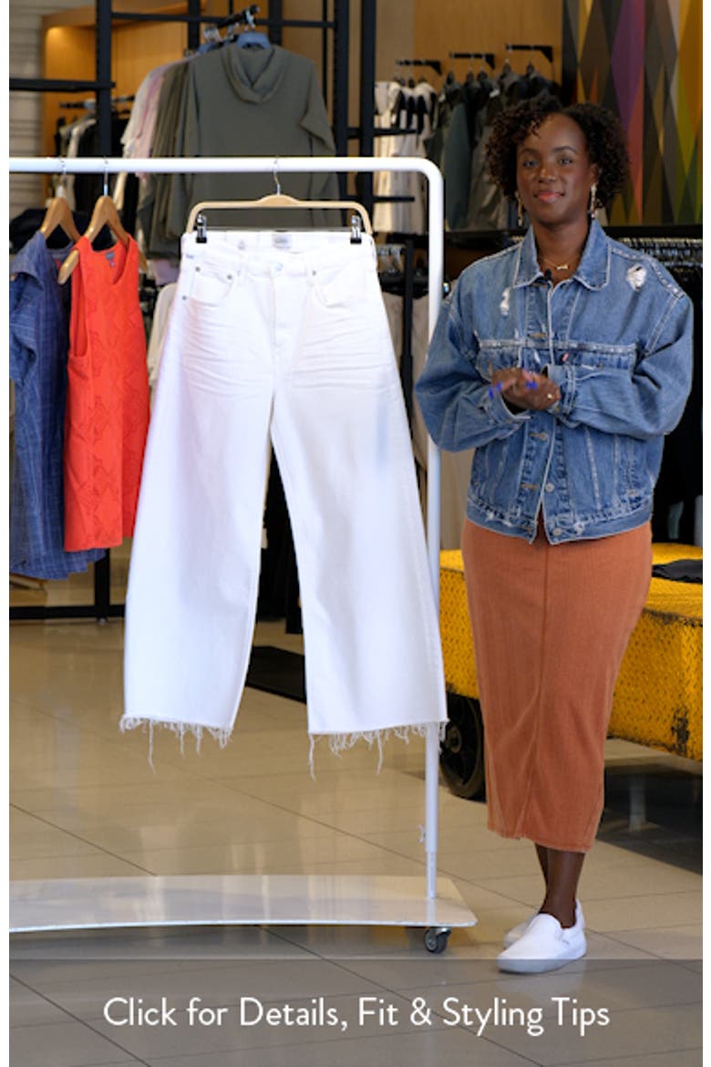 Lyra Raw Hem High Waist Crop Wide Leg Jeans video
