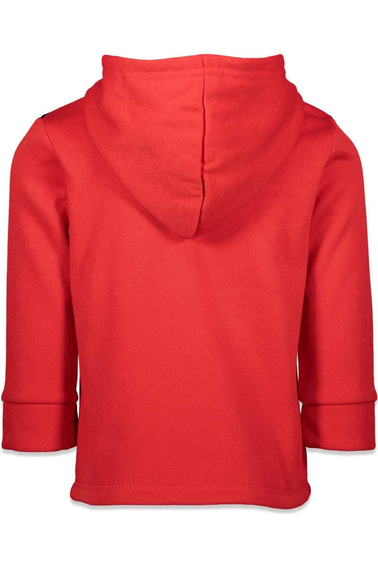 Cars Lightning McQueen Fleece Quarter-Zip Hooded Sweatshirt, Alternate, color, Red Lightning McQueen