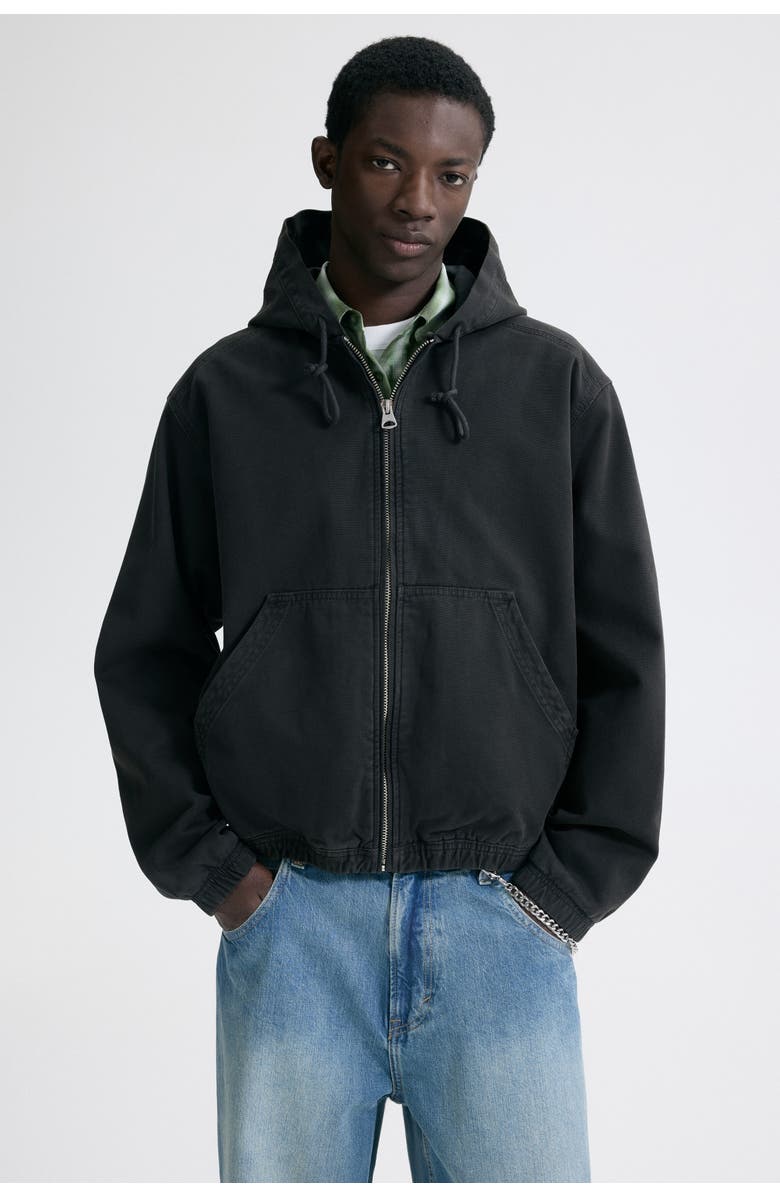 H&M Hooded Workwear Jacket, Alternate, color, Dark Gray
