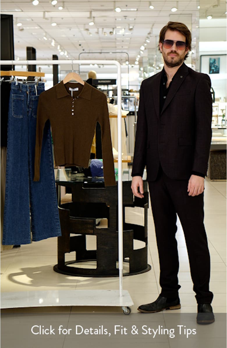 Rib Long Sleeve Polo Sweater, sales video thumbnail