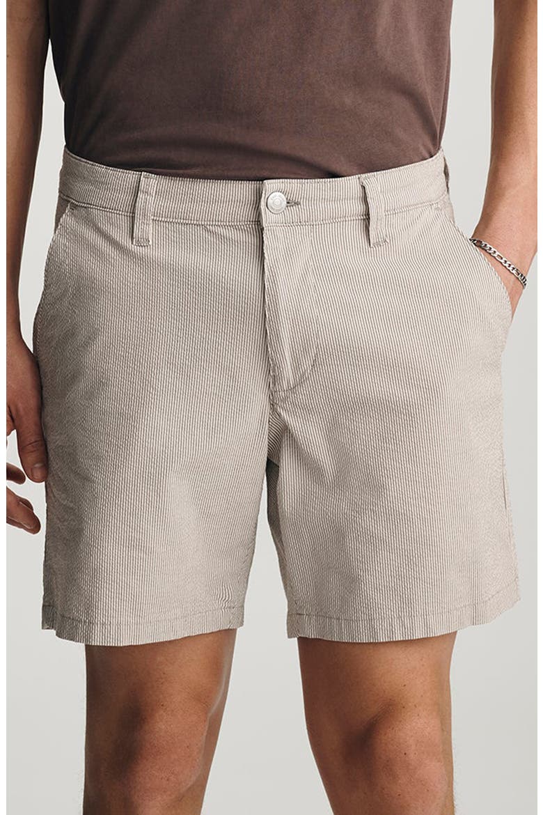 Nate Flat Front Seersucker Shorts, Main, color, SAND SEERSUCKER