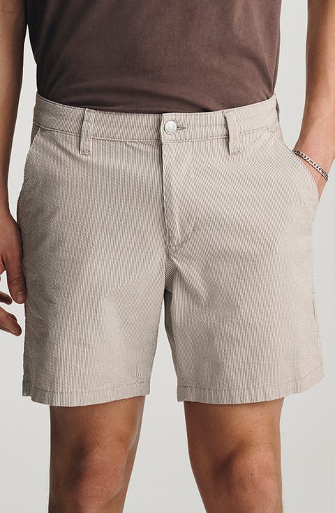 Nate Flat Front Seersucker Shorts